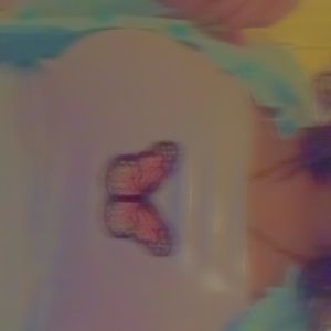 butterfly blue tube top